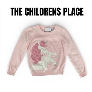 065 The Children's Place Light Pink Unicorn Knit Top